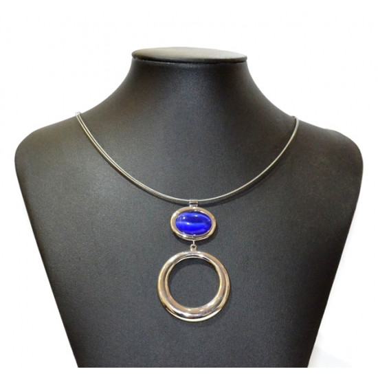 necklace cats eye blue