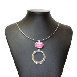 necklace cats eye pink