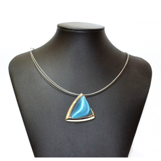necklace cats eye blue