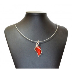 necklace cats eye red