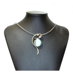 necklace cats eye blue