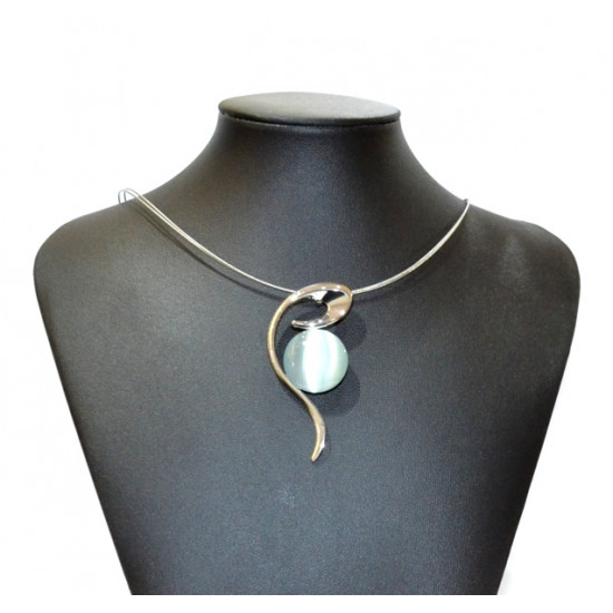 necklace cats eye blue