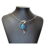necklace cats eye blue