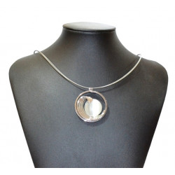 necklace cat eye white 