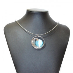 necklace cats eye blue