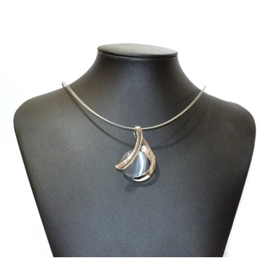 necklace cats eye gray