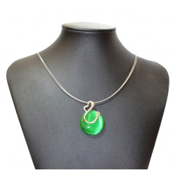necklace cats eye green