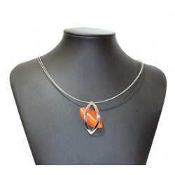 necklace cats eye orange