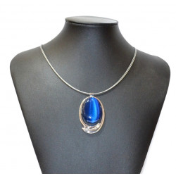 necklace cats eye blue