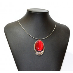 necklace cats eye red