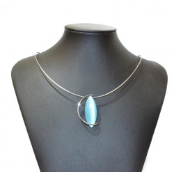 necklace cats eye blue