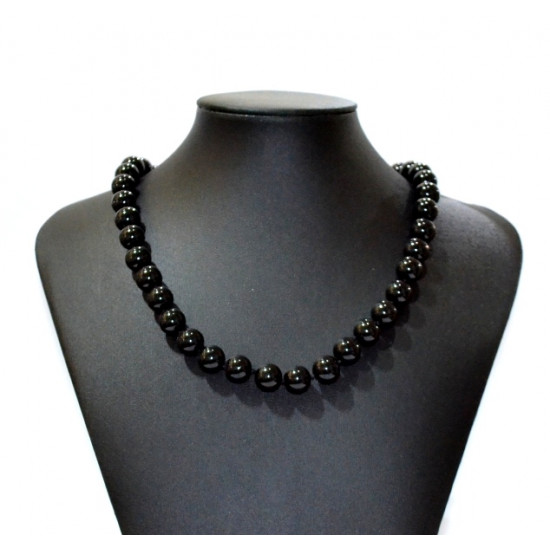 black onyx necklace 10mm