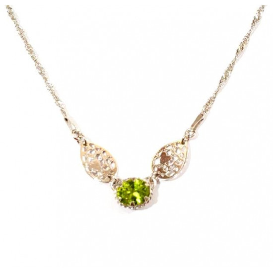 Sterling Silver Peridot Necklace
