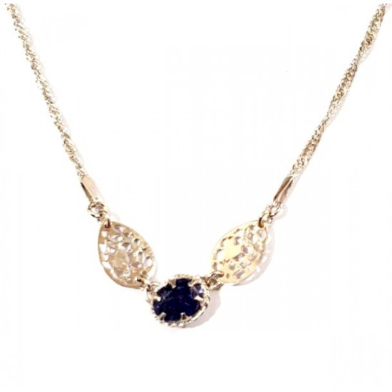Sterling Silver Sapphire Necklace