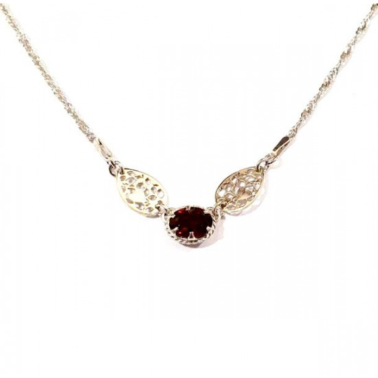 Sterling Silver Garnet Necklace
