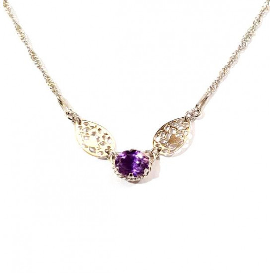 Sterling Silver Amethyst Necklace
