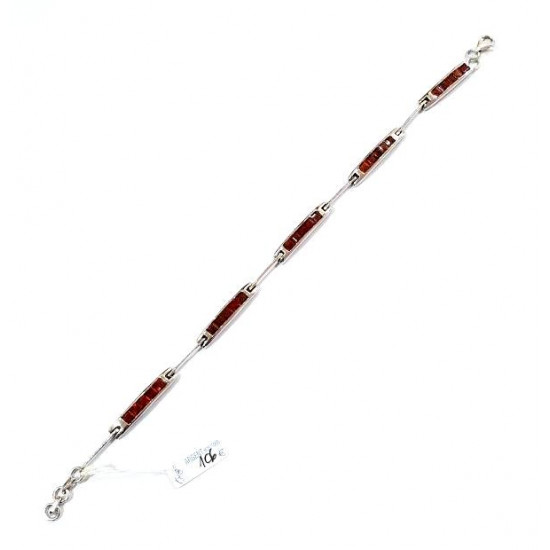Sterling Silver Garnet Bracelet