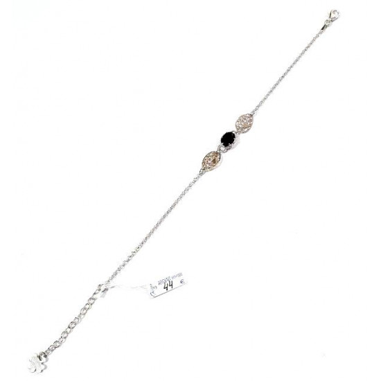 Sterling Silver Black Onyx Bracelet B-48-01 Sterling Silver Black Onyx Bracelet B-48-01