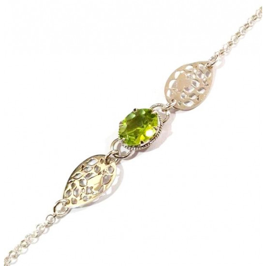 bracelet peridot argent