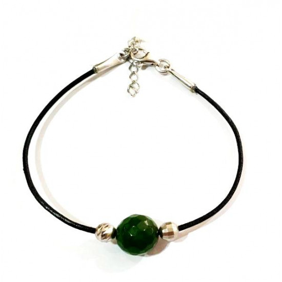 bracelet jade argent 