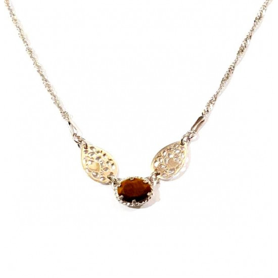 Sterling Silver Tiger's Eye Necklace