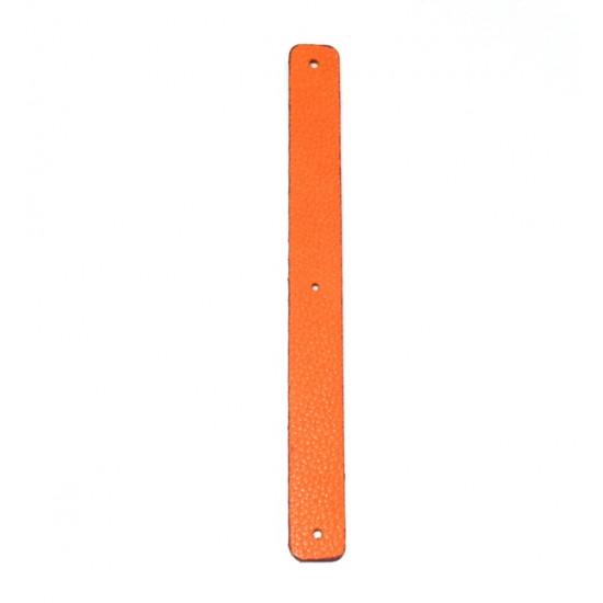 Leather strap 14 mm orange / brown