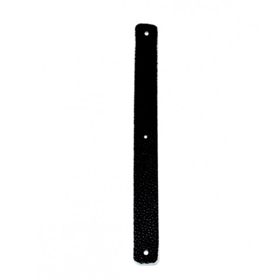 Leather strap 14 mm black / white