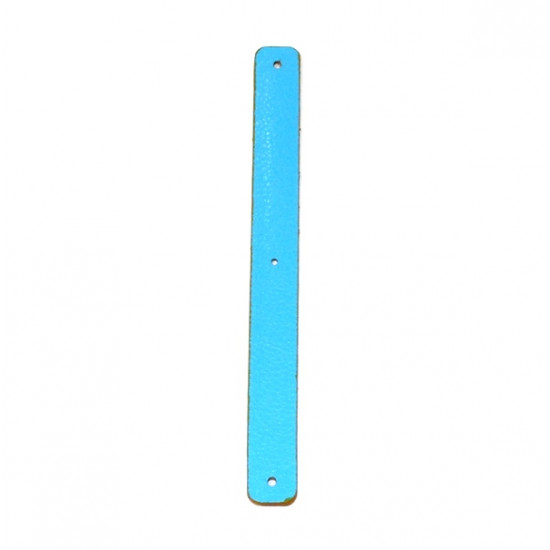 leather strap 14 mm blue / brown