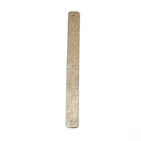 Leather strap 14 mm green / metal gray
