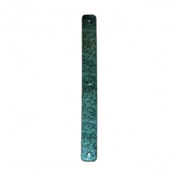 Leather strap 14 mm green / metal gray