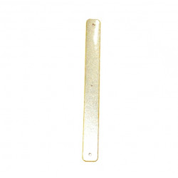 Leather strap 14 mm silver / yellow