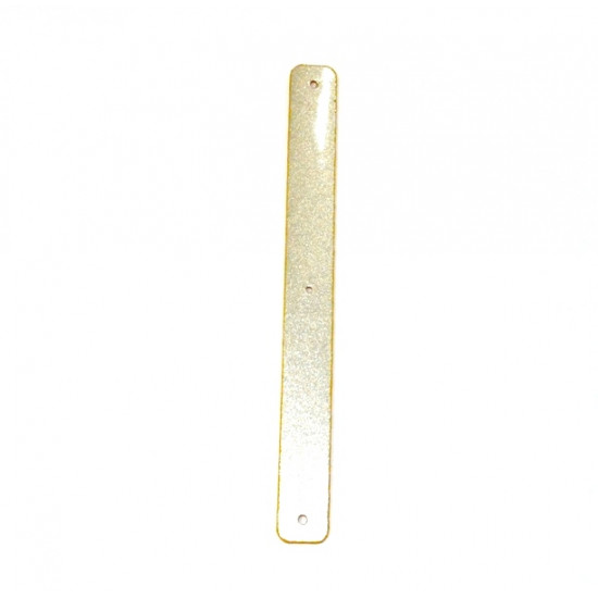 Leather strap 14 mm silver / yellow