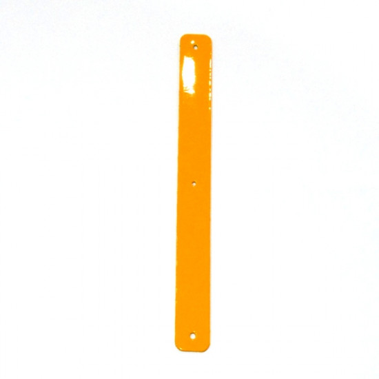 Leather strap 14 mm silver / yellow