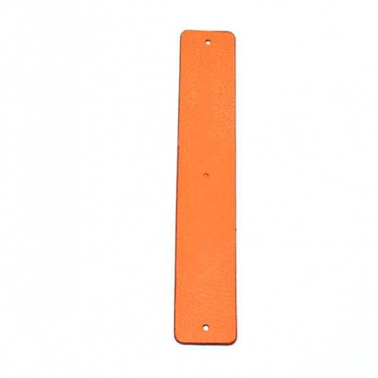 Cuir 25 mm orange / marron