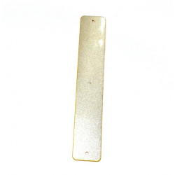 Leather strap 25 mm silver / yellow