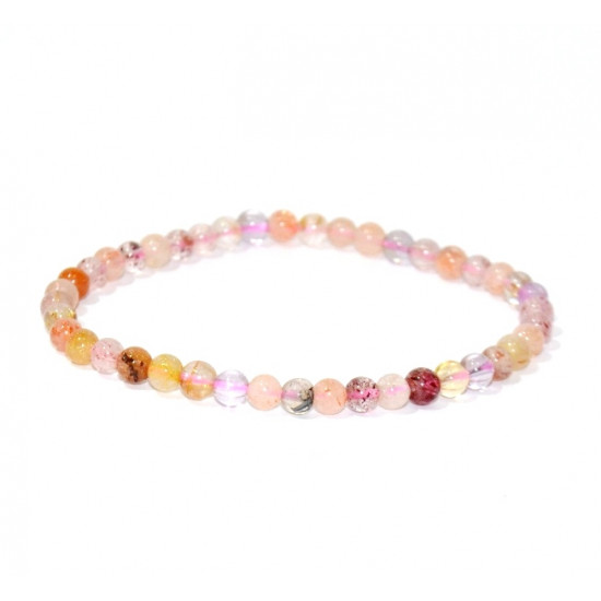 bracelet cacoxenite 4mm (super seven)