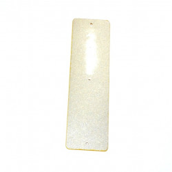 Leather strap 40 mm silver / yellow