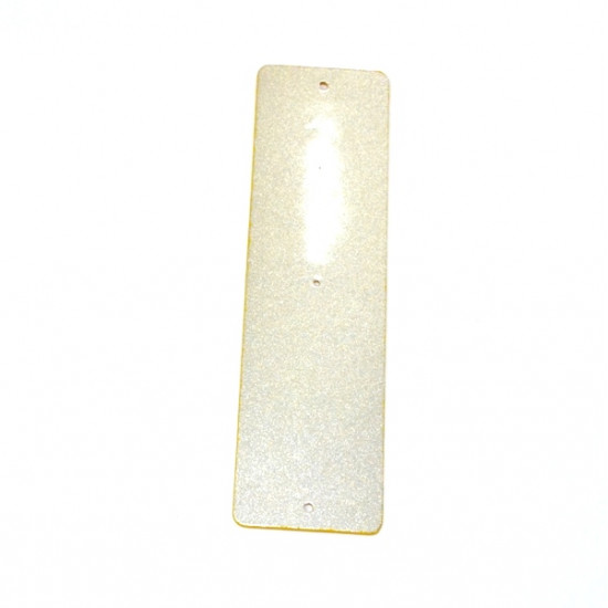 Leather strap 40 mm silver / yellow