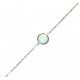 silver round noble opal bracelet