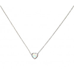 heart noble opal necklace