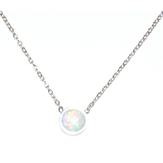 round noble opal necklace