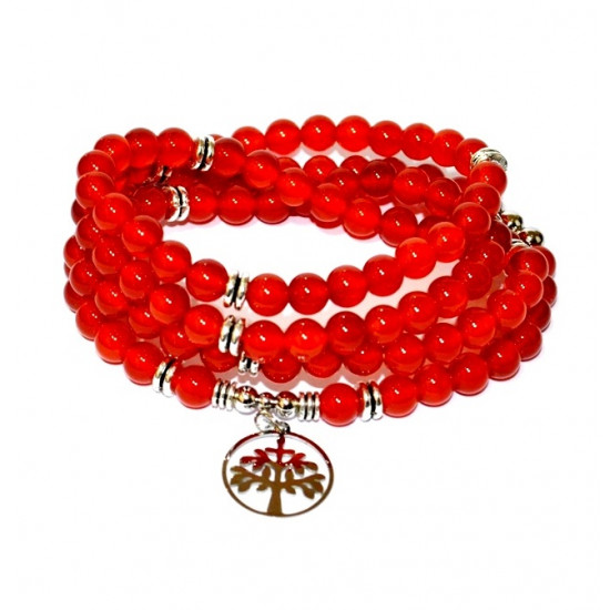 Carnelian Mala Bracelet 6mm