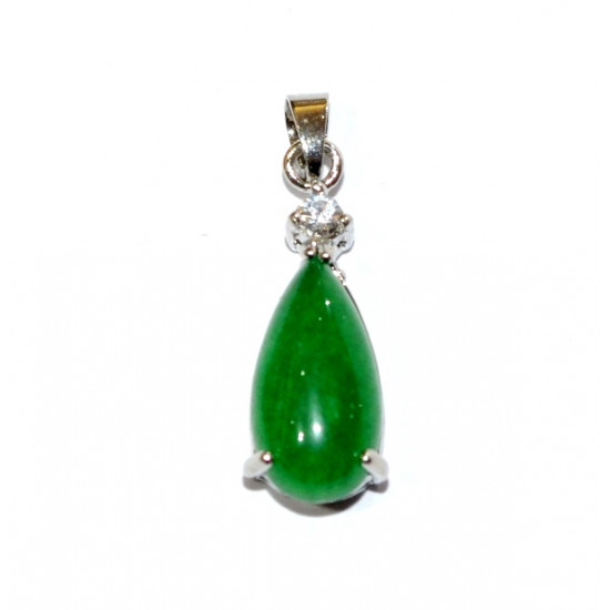 Sterling Silver jade pendant