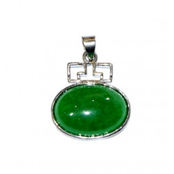 Sterling Silver jade pendant