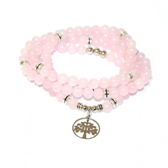 Rose Quartz Mala Bracelet 6mm