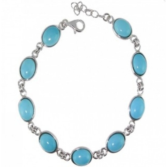 Sterling Silver Turquoise Bracelet B-94-02 Sterling Silver Turquoise Bracelet B-94-02