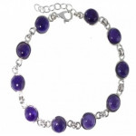 Sterling Silver Amethyst Bracelet B-86-03